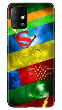 Superheros Logo Mobile Back Case for Infinix Hot 10 (Design - 251)