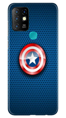 Captain America Shield Mobile Back Case for Infinix Hot 10 (Design - 253)