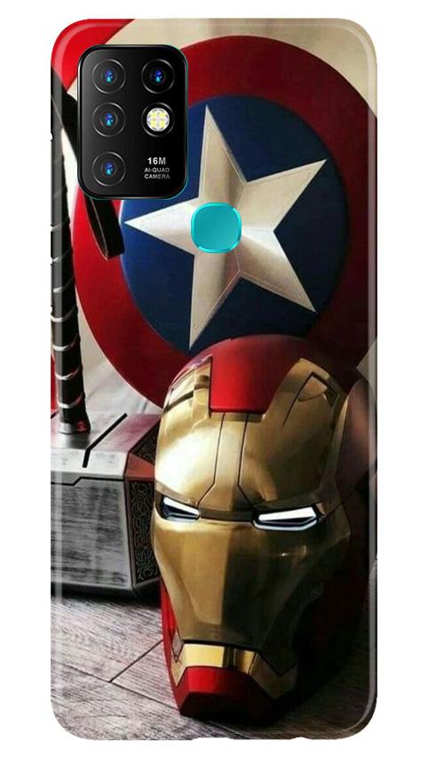 Ironman Captain America Case for Infinix Hot 10 (Design No. 254)