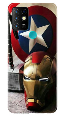 Ironman Captain America Mobile Back Case for Infinix Hot 10 (Design - 254)