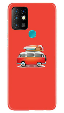 Travel Bus Mobile Back Case for Infinix Hot 10 (Design - 258)