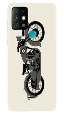 MotorCycle Mobile Back Case for Infinix Hot 10 (Design - 259)