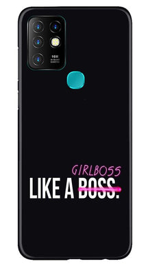 Like a Girl Boss Mobile Back Case for Infinix Hot 10 (Design - 265)