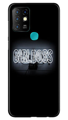 Girl Boss Black Mobile Back Case for Infinix Hot 10 (Design - 268)