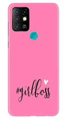 Girl Boss Pink Mobile Back Case for Infinix Hot 10 (Design - 269)