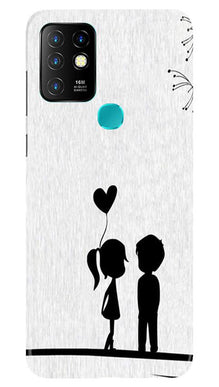 Cute Kid Couple Mobile Back Case for Infinix Hot 10 (Design - 283)