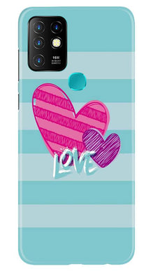 Love Mobile Back Case for Infinix Hot 10 (Design - 299)