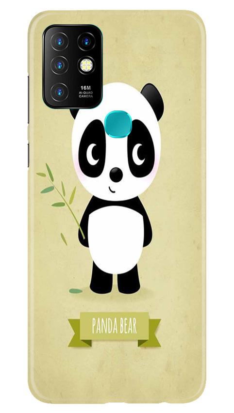 Panda Bear Mobile Back Case for Infinix Hot 10 (Design - 317)