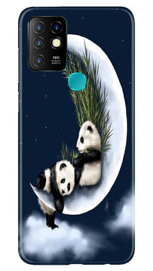 Panda Moon Mobile Back Case for Infinix Hot 10 (Design - 318)