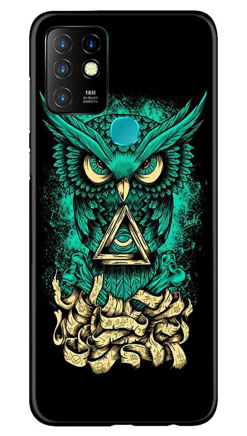 Owl Mobile Back Case for Infinix Hot 10 (Design - 358)
