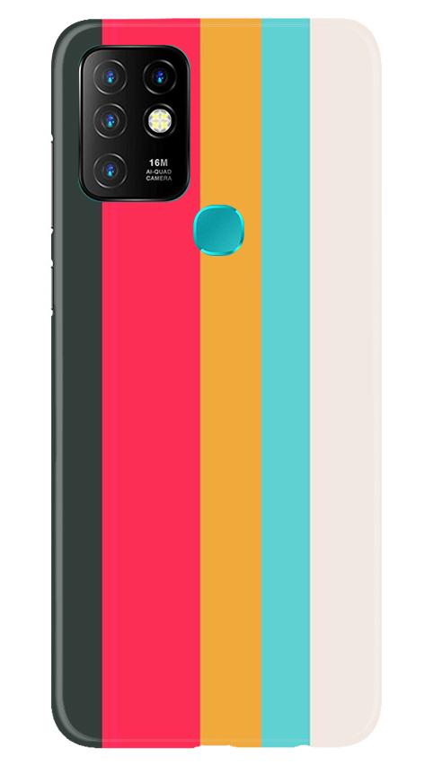 Color Pattern Mobile Back Case for Infinix Hot 10 (Design - 369)