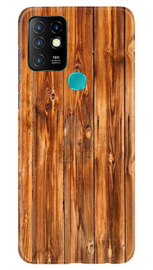 Wooden Texture Mobile Back Case for Infinix Hot 10 (Design - 376)