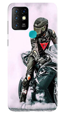 Biker Mobile Back Case for Infinix Hot 10 (Design - 383)