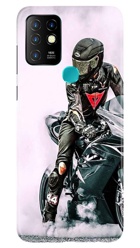 Biker Mobile Back Case for Infinix Hot 10 (Design - 383)
