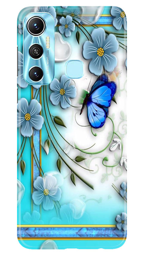 Blue Butterfly Case for Infinix Hot 11