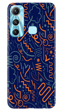 Line Art Baground Mobile Back Case for Infinix Hot 11 (Design - 26)