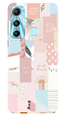 Shinny Blue Background Mobile Back Case for Infinix Hot 11 (Design - 32)