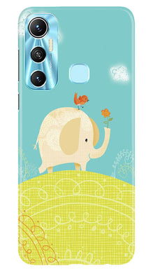 Elephant Painting Mobile Back Case for Infinix Hot 11 (Design - 46)