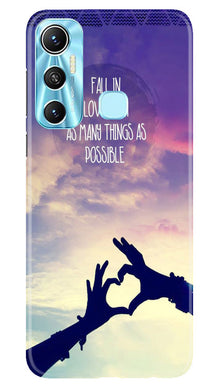 Fall in love Mobile Back Case for Infinix Hot 11 (Design - 50)