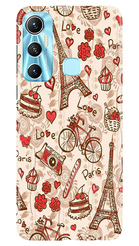 Love Paris Case for Infinix Hot 11  (Design - 103)