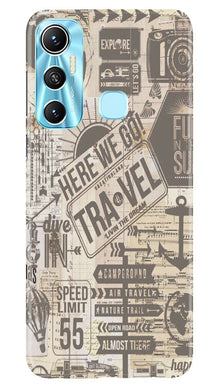 Travel Mobile Back Case for Infinix Hot 11  (Design - 104)