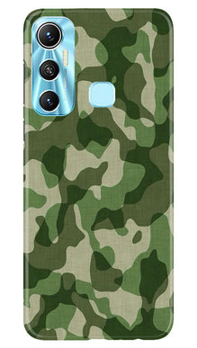 Army Camouflage Mobile Back Case for Infinix Hot 11  (Design - 106)