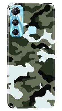 Army Camouflage Mobile Back Case for Infinix Hot 11  (Design - 108)