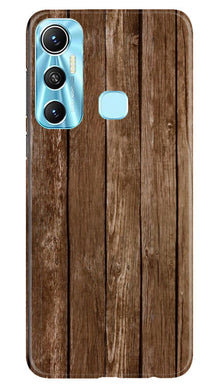 Wooden Look Mobile Back Case for Infinix Hot 11  (Design - 112)