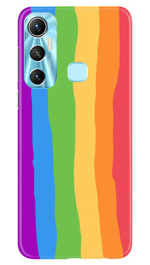 Multi Color Baground Mobile Back Case for Infinix Hot 11  (Design - 139)