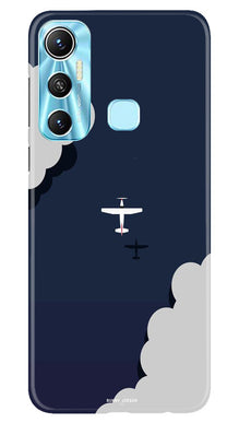 Clouds Plane Mobile Back Case for Infinix Hot 11 (Design - 165)