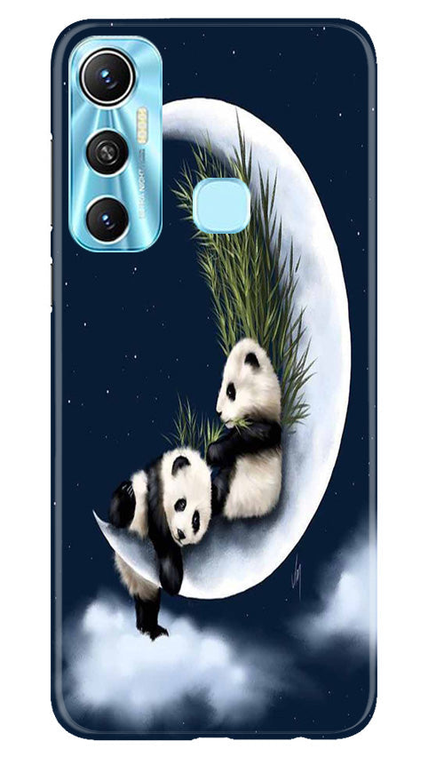 Panda Bear Mobile Back Case for Infinix Hot 11 (Design - 279)