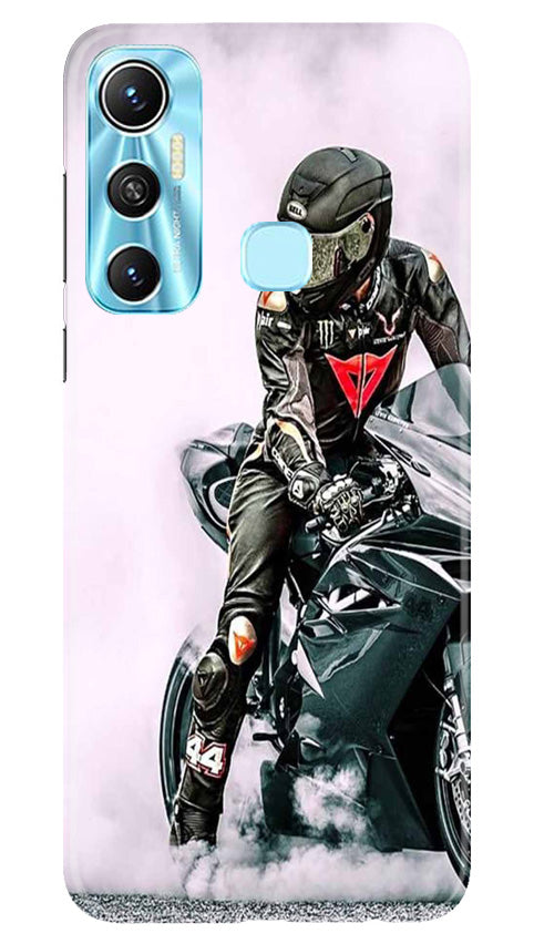 Biker Mobile Back Case for Infinix Hot 11 (Design - 342)
