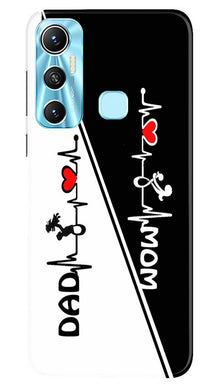 Love Mom Dad Mobile Back Case for Infinix Hot 11 (Design - 344)