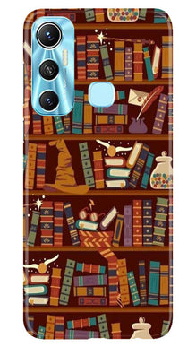 Book Shelf Mobile Back Case for Infinix Hot 11 (Design - 348)