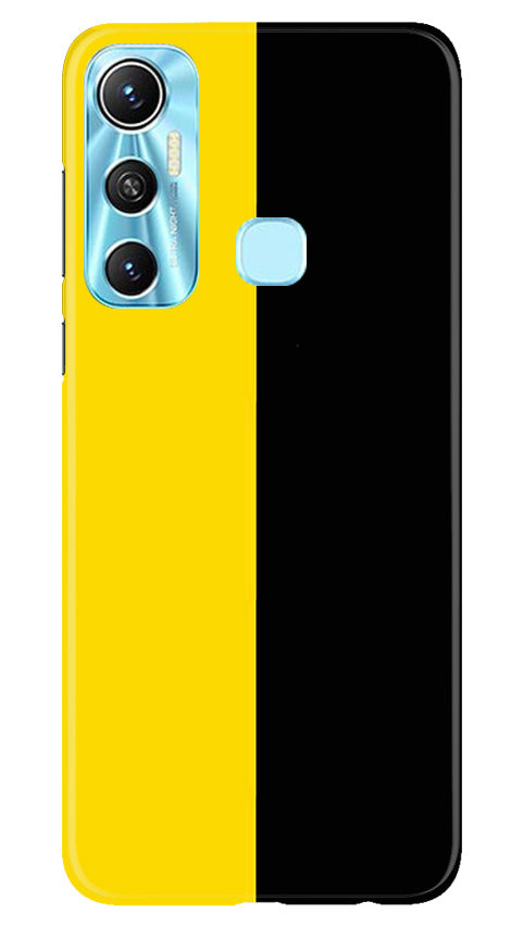 Black Yellow Pattern Mobile Back Case for Infinix Hot 11 (Design - 354)