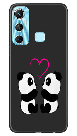 Panda Love Mobile Back Case for Infinix Hot 11 (Design - 355)