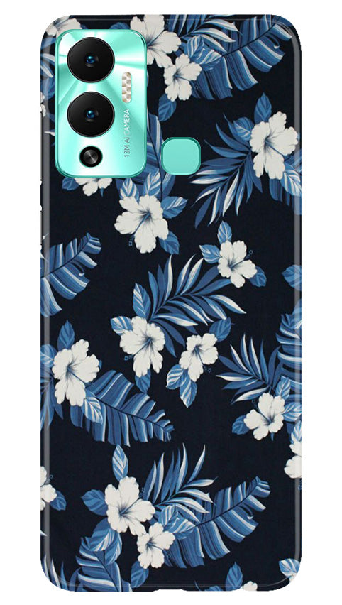 White flowers Blue Background2 Case for Infinix Hot 12 Play