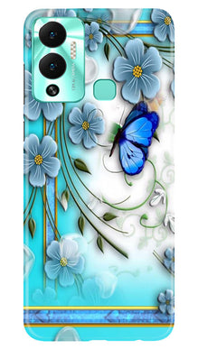Blue Butterfly Mobile Back Case for Infinix Hot 12 Play (Design - 21)