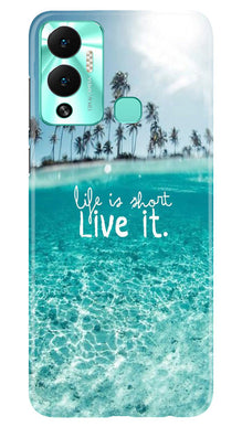 Life is short live it Mobile Back Case for Infinix Hot 12 Play (Design - 45)