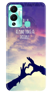 Fall in love Mobile Back Case for Infinix Hot 12 Play (Design - 50)