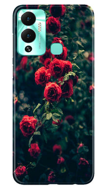 Red Rose Mobile Back Case for Infinix Hot 12 Play (Design - 66)