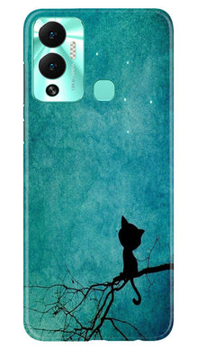 Moon cat Mobile Back Case for Infinix Hot 12 Play (Design - 70)