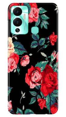 Red Rose2 Mobile Back Case for Infinix Hot 12 Play (Design - 81)
