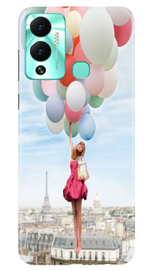 Girl with Baloon Mobile Back Case for Infinix Hot 12 Play (Design - 84)