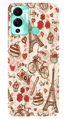 Love Paris Mobile Back Case for Infinix Hot 12 Play  (Design - 103)