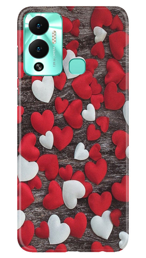 Red White Hearts Case for Infinix Hot 12 Play(Design - 105)