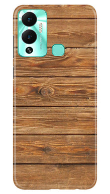 Wooden Look Mobile Back Case for Infinix Hot 12 Play  (Design - 113)