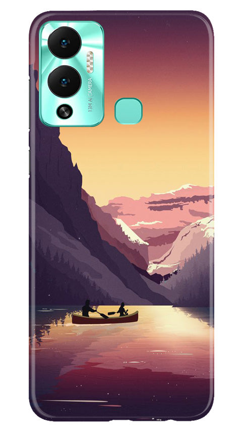 Mountains Boat Case for Infinix Hot 12 Play (Design - 150)