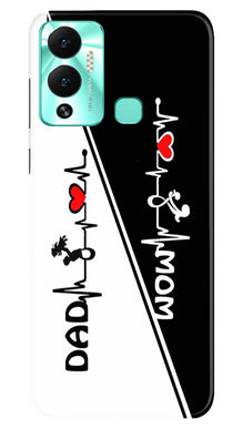 Love Mom Dad Mobile Back Case for Infinix Hot 12 Play (Design - 344)