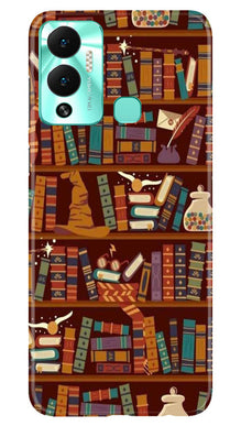 Book Shelf Mobile Back Case for Infinix Hot 12 Play (Design - 348)